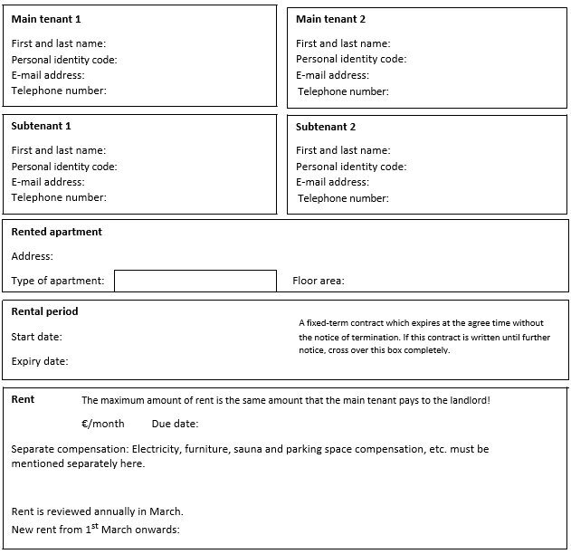 free sublease agreement template 6