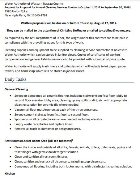 annual cleaning service contract template