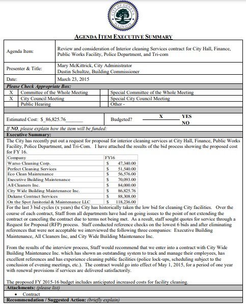 building cleaning service contract template