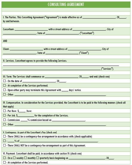 printable personal service contract template 3
