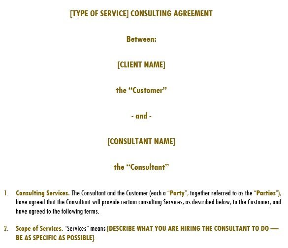 printable personal service contract template 5