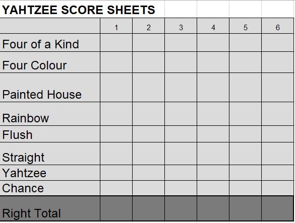 printable yahtzee score sheet