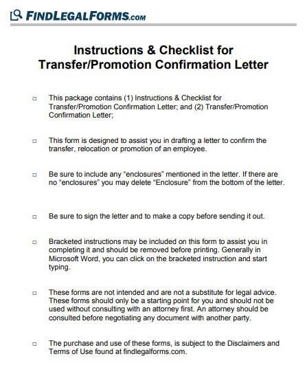 promotion confirmation letter