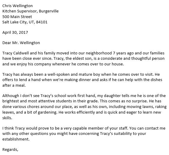 best letter of recommendation for a friend