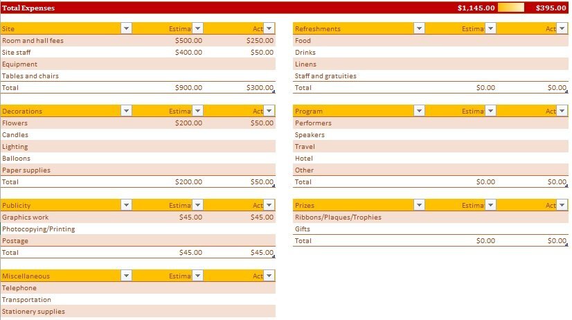 free christmas budget template