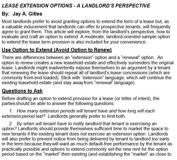 free lease extension addendum 2