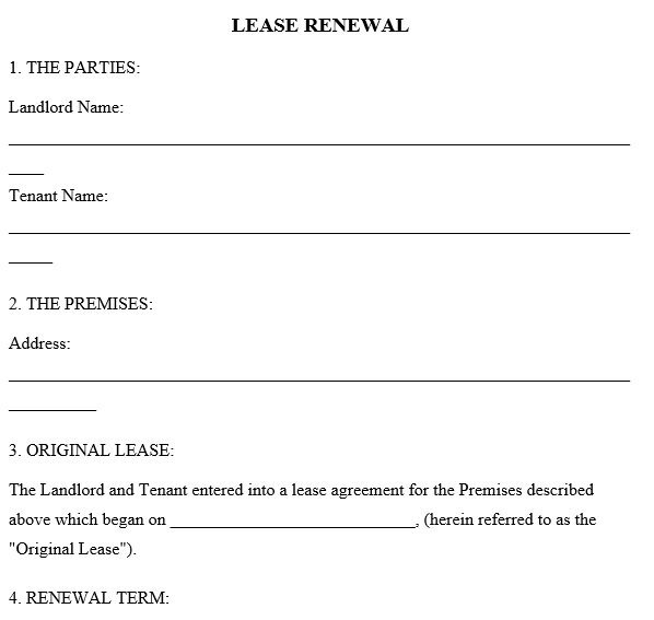 free lease extension addendum