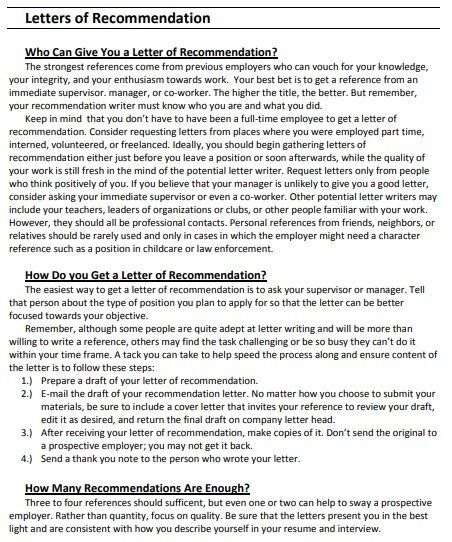free letter of recommendation for coworker