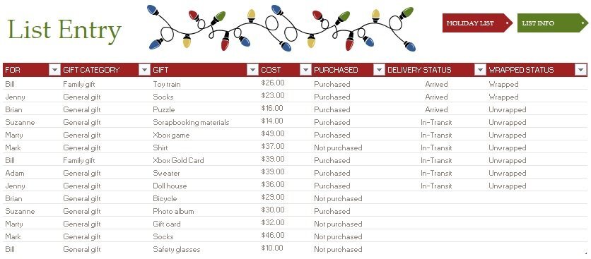 printable christmas budget template
