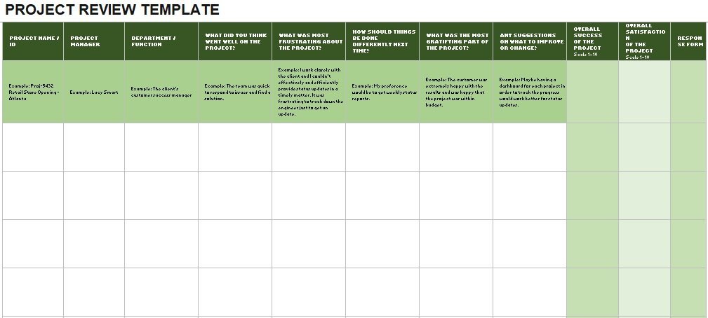 project review template