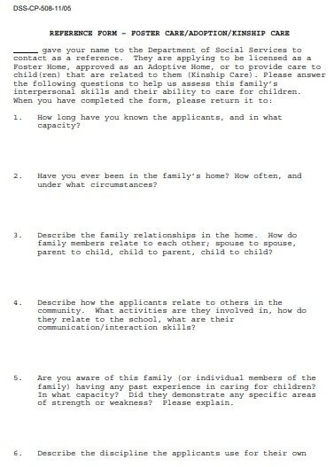 sample adoption reference letter