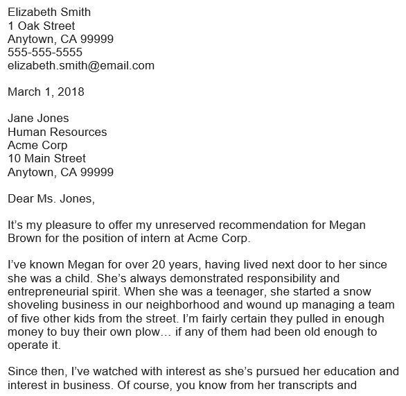 sample letter of recommendation for a friend 1