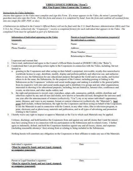 sample video consent form