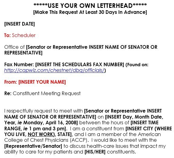 printable meeting appointment request letter