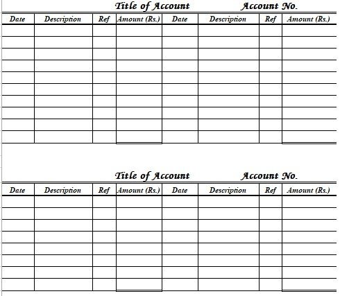standard general ledger template excel