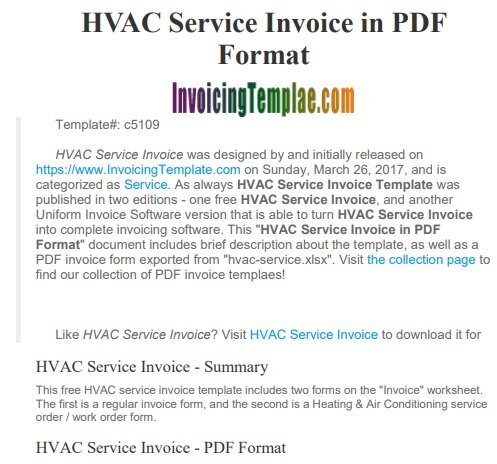 hvac service invoice in pdf format