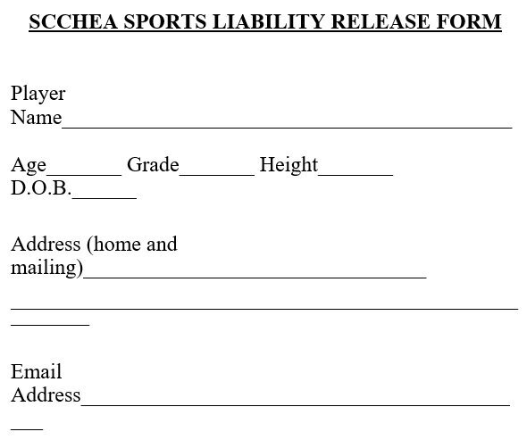 sports liability release form