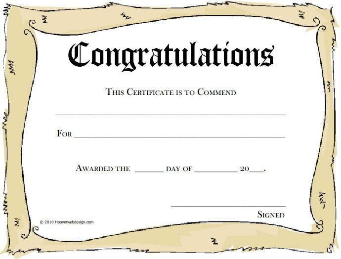 tan frame congratulations commendation award certificate template