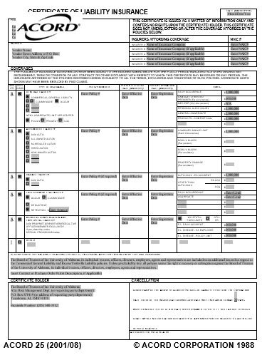 certificate of liability insurance form