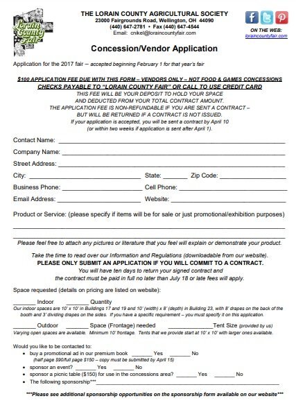 concession vendor application form