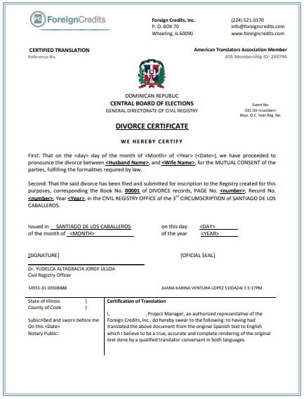 free divorce certificate template 3
