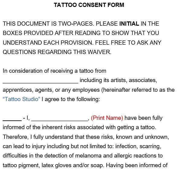 Free Surgical Consent Form (Word / PDF)