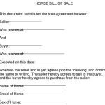 printable horse bill of sale form 3