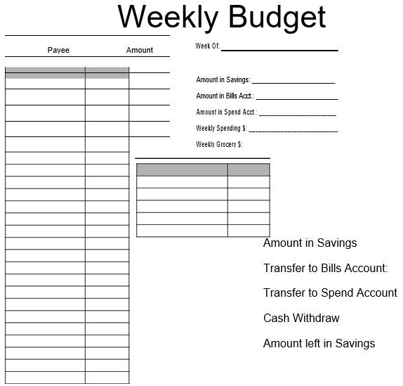 free weekly budget template 10