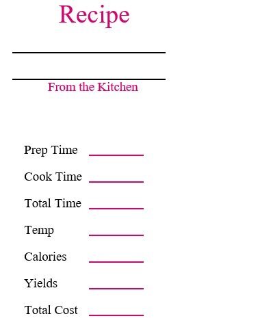free recipe book template 11