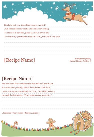 free recipe book template
