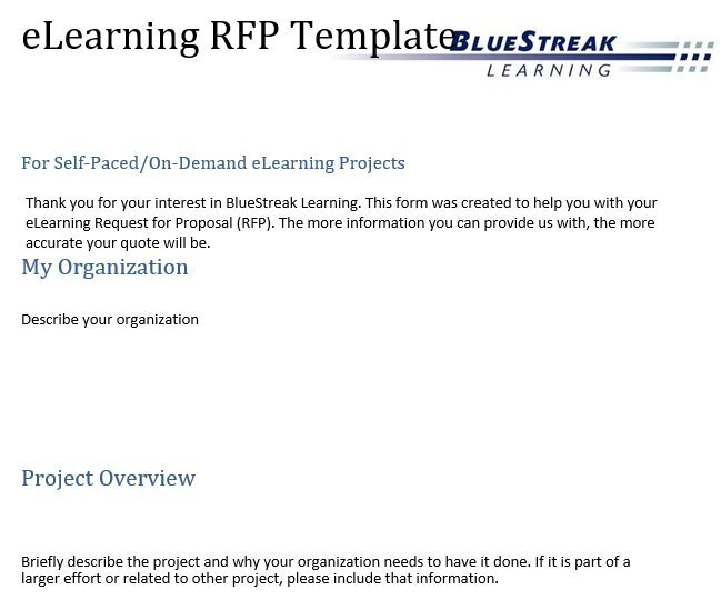 elearning rfp template