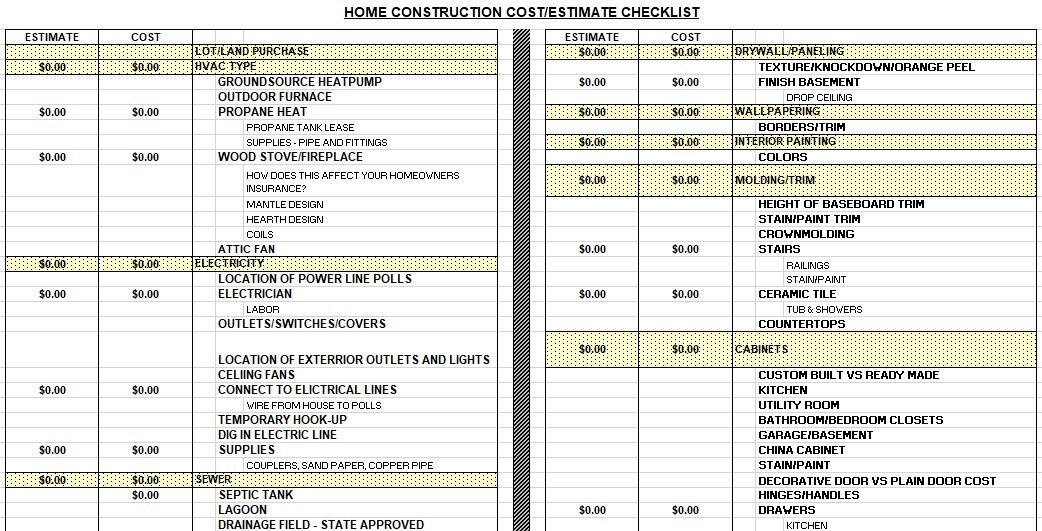 free construction estimate template 2