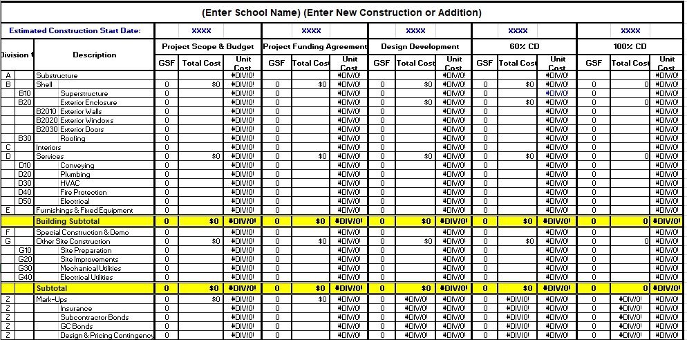 free construction estimate template 9