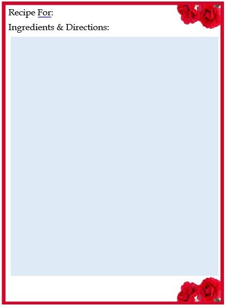 free recipe card template 4