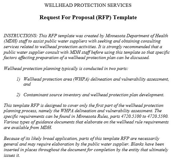 free request for proposal template 10