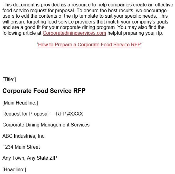 free request for proposal template 6