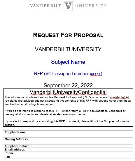 free request for proposal template