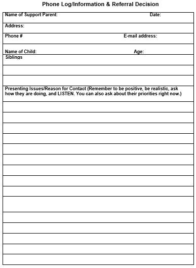 free phone log template 1