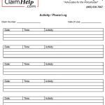 free phone log template 4