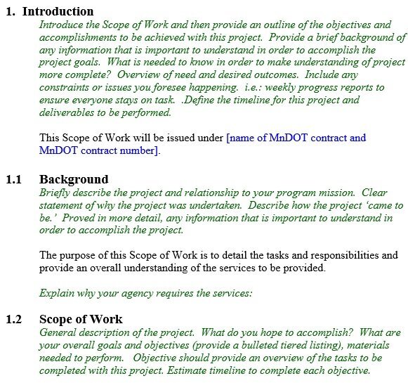free project scope example 12