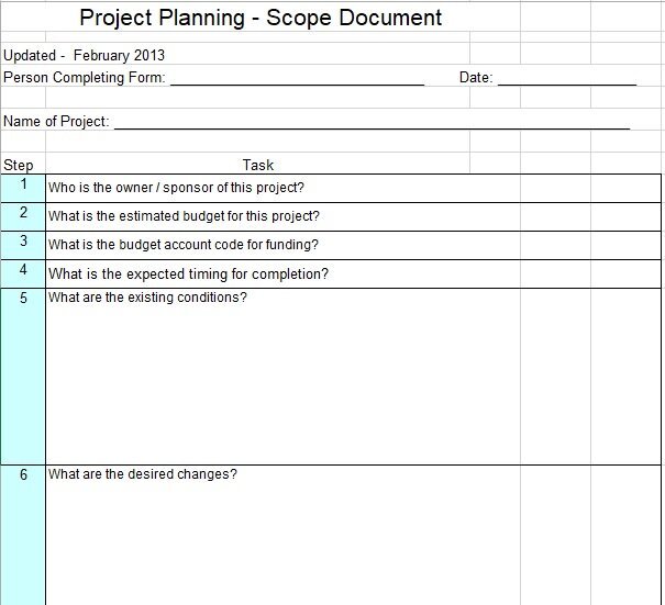 free project scope example 15