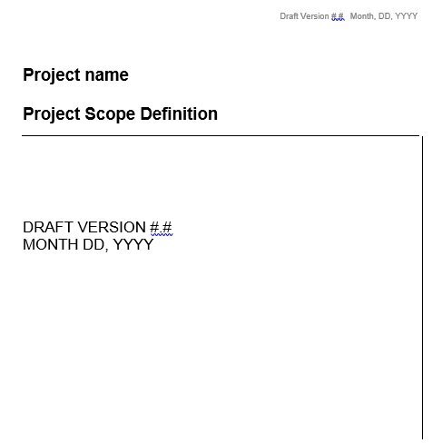 free project scope example 2