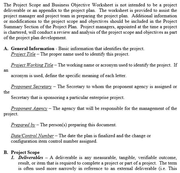 free project scope example 7
