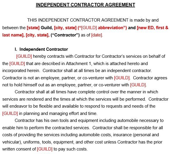 free independent contractor agreement 10
