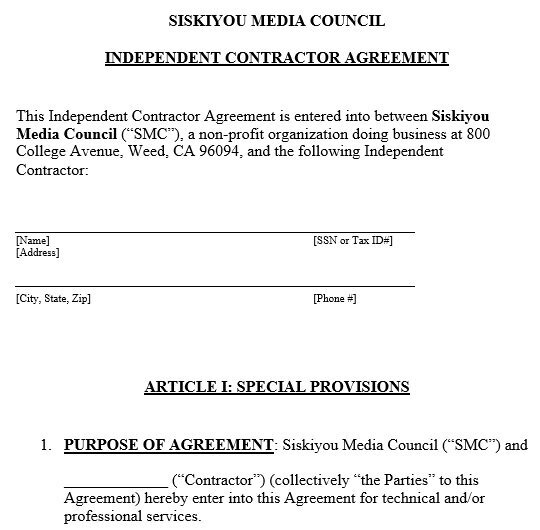 free independent contractor agreement 6