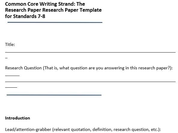 free research paper template 10