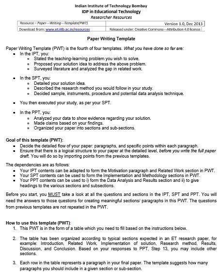 free research paper template
