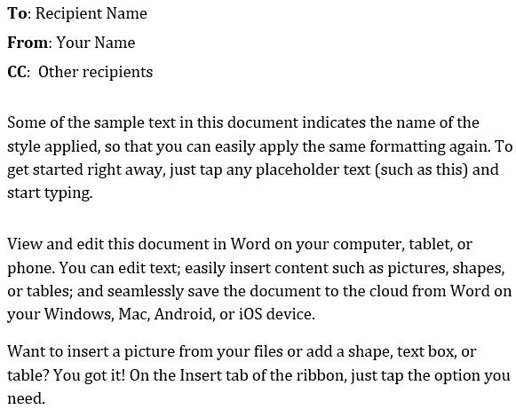 free memo template 4