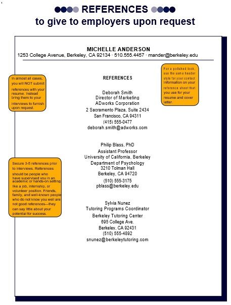 free reference list template 13