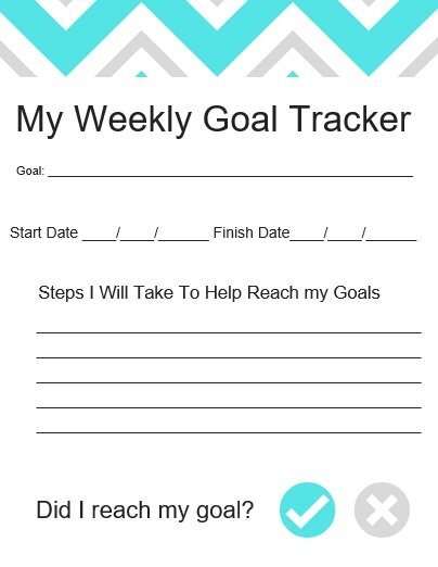 printable goal tracker template 2